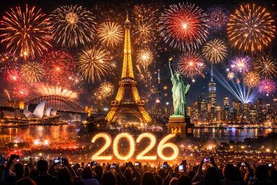 سال نو ۲۰۲۶ در سراسر جهان؛ مردم چگونه در کشورهای مختلف به استقبال سال جدید رفتند؟