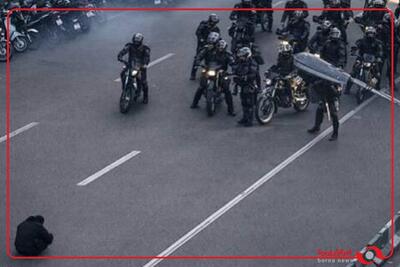 تصاویر دوربین پلیس از ماجرای نمادسازی جدید ضدانقلاب