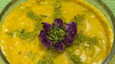 آموزش دسر زعفرانی : این دسر زعفرانی طعم بهشت میده !