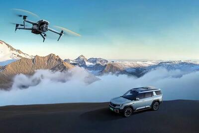 چشم سوم در آسمان / این خودروهای چینی پهپاد اختصاصی دارند!