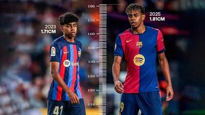 قد ستاره بارسلونا ۱۰ سانتی‌متر بلندتر شد!