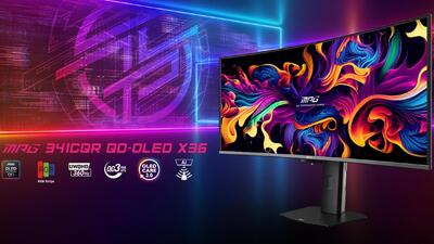 نمایشگر MSI MPG 341CQR QD-OLED X36 با پنل QD-OLED نسل پنجم رونمایی شد