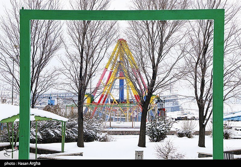 بارش برف در زنجان