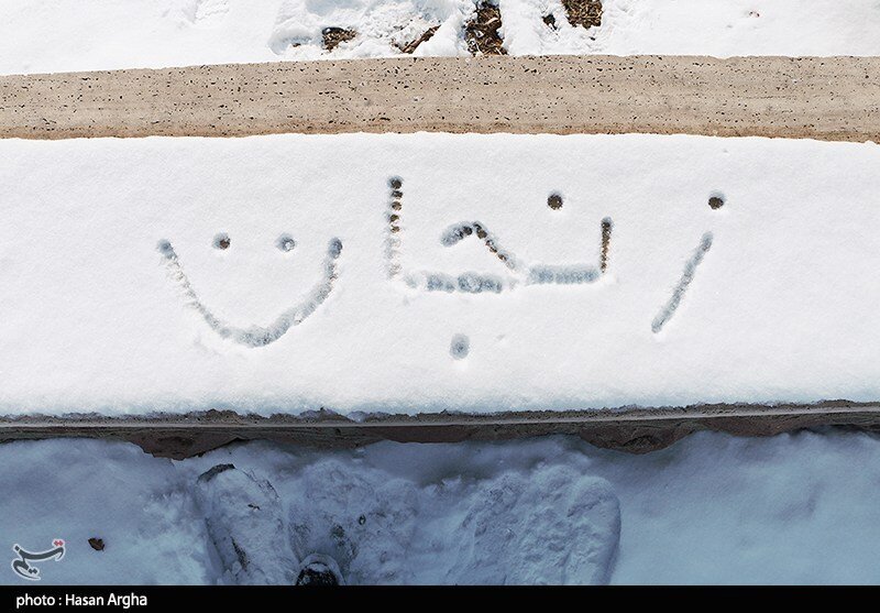 بارش برف در زنجان